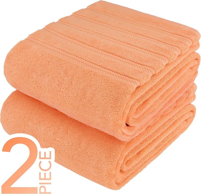 American Soft Linen 100% Cotton Luxury Turkish Towels, 2PC 35x70 Bath Sheet | Soft Absorbent Quick Dry OEKO Tex Standard 100 Certificated Durable Machine Washable Breathable Premium Hotel Quality