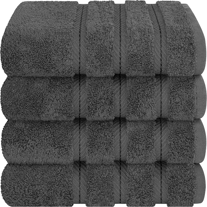 American Soft Linen 100% Cotton Luxury Turkish Towels, 4 PC Hand Towel Set | Soft Absorbent Quick Dry OEKO Tex Standard 100 Certificated Durable Machine Washable Breathable Premium Hotel Quality