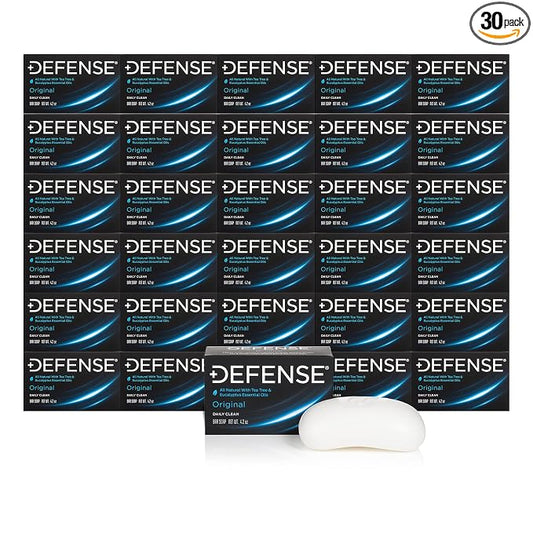 Defense Soap 30pk All Natural Tea Tree Bar Soap for Men | Made by Wrestlers with Tea Tree Oil & Eucalyptus Oil to Promote Healthy Skin