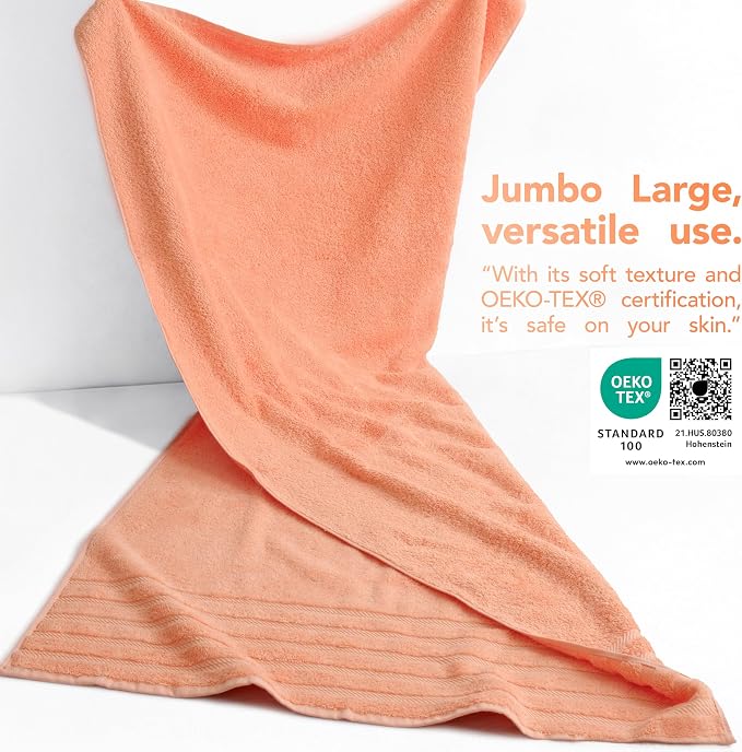 American Soft Linen 100% Cotton Luxury Turkish Towels, 35x70 XL Bath Sheet | Soft Absorbent Quick Dry OEKO Tex Standard 100 Certificated Durable Machine Washable Breathable Premium Hotel Quality