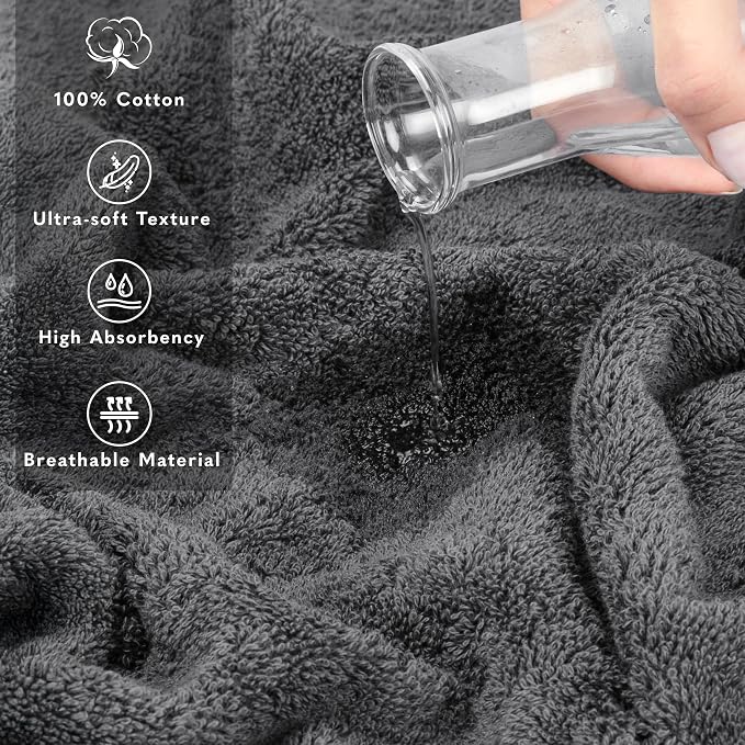 American Soft Linen 100% Cotton Luxury Turkish Towels, 40x80 XL Bath Sheet | Soft Absorbent Quick Dry OEKO Tex Standard 100 Certificated Durable Machine Washable Breathable Premium Hotel Quality