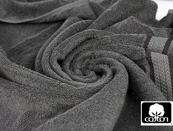 COTTON CRAFT Ultra Soft Bath Sheets - 2 Pack - 35 x 70 - Absorbent Quick Dry Everyday Luxury Hotel Bathroom Spa Gym Shower Beach Pool Travel Dorm -100% Ringspun Cotton - 580 GSM - Easy Care - Charcoal
