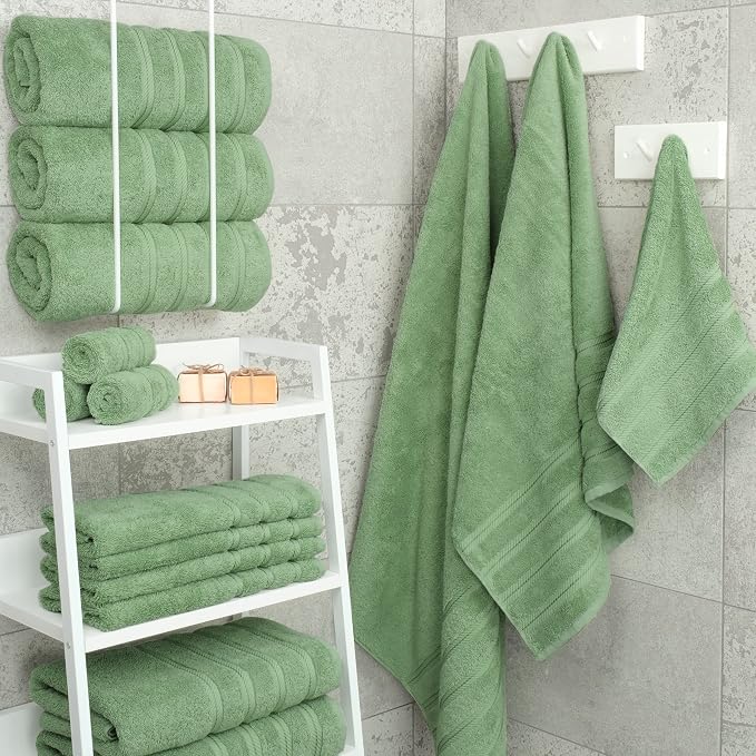 American Soft Linen 100% Cotton Luxury Turkish Towels, 4 PC Bath Towel Set | Soft Absorbent Quick Dry OEKO Tex Standard 100 Certificated Durable Machine Washable Breathable Premium Hotel Quality