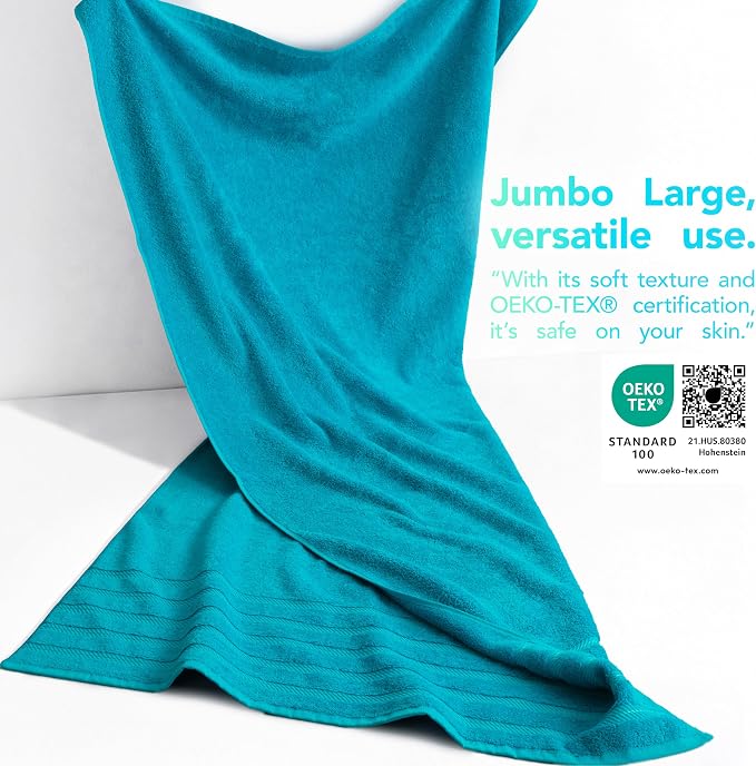American Soft Linen 100% Cotton Luxury Turkish Towels, 35x70 XL Bath Sheet | Soft Absorbent Quick Dry OEKO Tex Standard 100 Certificated Durable Machine Washable Breathable Premium Hotel Quality