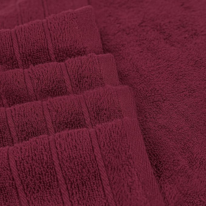 Tens Towels Pack of 2 Extra Large Bath Sheets 35 x 70 Inches, 100% Cotton, Larger & Lighter Weight, Quicker to Dry, Super Soft & Absorbent, Oversized Bath Towels, Burgundy