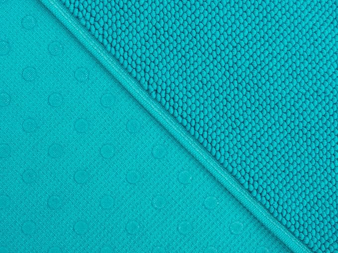 Cotton Paradise 100% Cotton Turkish Bathmat Rug, Soft Absorbent Quick Dry Non Slip, 17x24 Bathmat Rug, Turquoise