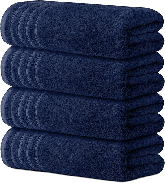 Avalon Towels Bath Towels Set of 4, Size 30 x 60 Inches, Highly Soft and Absorbent, Quick Drying, Lightweight, Perfect for Daily Use