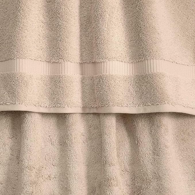 SALBAKOS 100% Turkish Cotton 6-Piece Towel Set | Heirloom Quality Hotel & Spa Collection | Soft, Super Absorbent 2 Washcloth, 2 Hand, 2 Bath Towel Sets | Made in Turkey (Taupe, 6 Piece Towel Set)