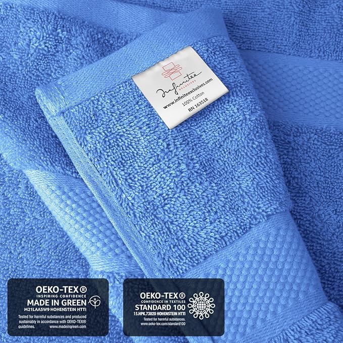 Infinitee Xclusives Jumbo Bath Sheets Towels for Adults – 600 GSM (35X70 Inches)– 100% Ring Spun Cotton, Soft and Absorbent Large Bath Towels for Bathroom