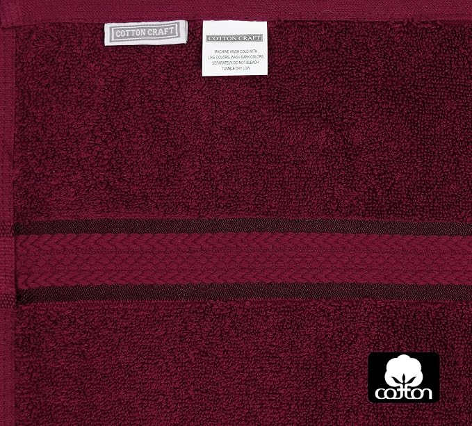 COTTON CRAFT Ultra Soft Hooded Towel – Oversized 35x70 Towel with Hood for Adults - 580 GSM 100% Cotton Ringspun Terry - Pool Beach Bath Sheet Wrap - Luxurious Plush Absorbent Bath Wrap – Burgundy