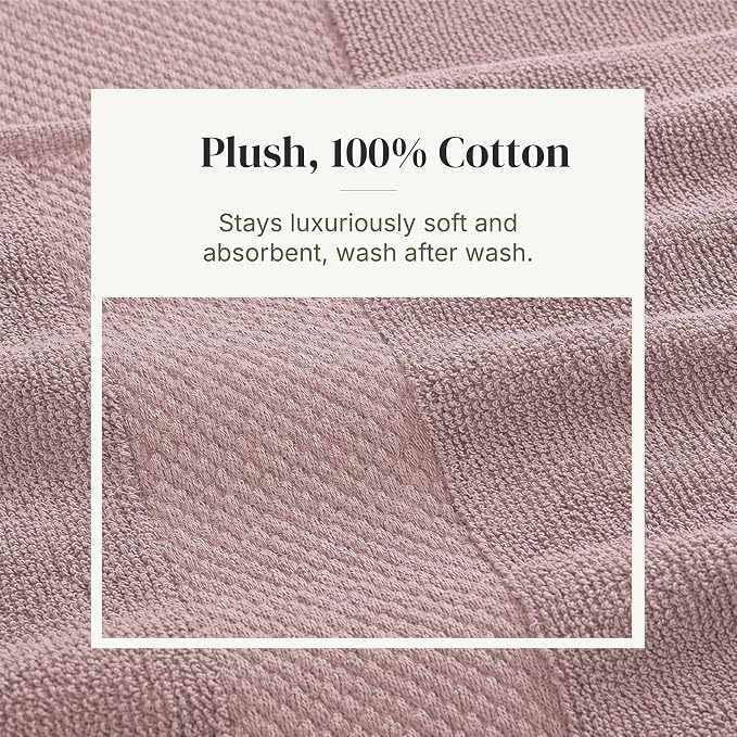 Modern Threads 600 GSM 6-Piece Towel Set with Filgree Jacquard Border Rose
