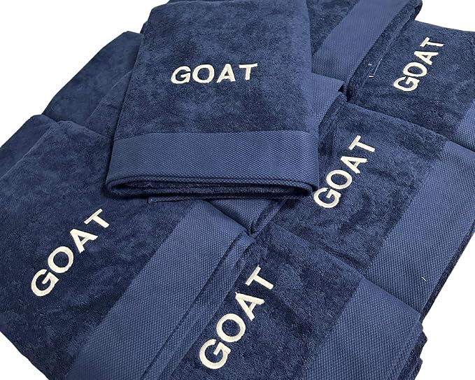 Personalized Towels - Set of 3 - Customized Turkish Bath Towel - Custom Cotton Towel -Monogrammed Towels with Initials Name Embroidery - Navy Towel Set (Navy, 3 Pieces - Towel Set)