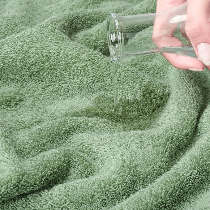 100% Cotton Oversized 40x80 Bath Sheet, Turkish Bath Towels for Bathroom Extra Large, Sage Green Bath Sheet