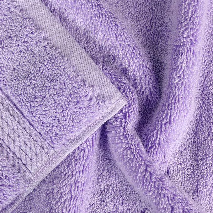 Superior Egyptian Cotton 800 GSM Plush & Absorbent, 9 Piece Set, Purple | Quick Dry, Soft Luxury Towel Set, Bath Essentials, Guest Bath, Spa, 3 Bath, 3 Hand, 3 Face Towel, Madeline Towels