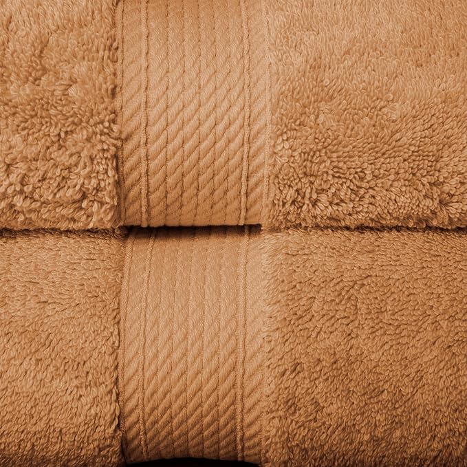 SUPERIOR Egyptian Cotton Ultra Plush & Absorbent, 10 Piece Set, Rust | Quick Dry, Soft Luxury Towel Set, Bath Essentials, Guest Bath, Spa, 2 Bath, 4 Hand, 4 Face Towels, Madeline Towels