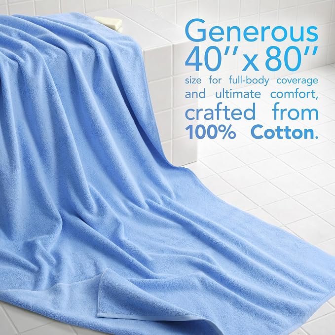 American Soft Linen 100% Cotton Luxury Turkish Towels, 40x80 XL Bath Sheet | Soft Absorbent Quick Dry OEKO Tex Standard 100 Certificated Durable Machine Washable Breathable Premium Hotel Quality