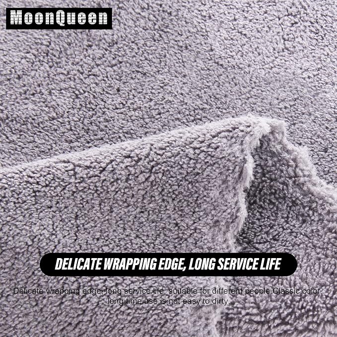 MOONQUEEN Ultra Soft Premium Washcloths Set - 12 x 12 inches - 24 Pack - Quick Drying - Highly Absorbent Coral Velvet Bathroom Wash Clothes - Use as Bath, Spa, Facial, Fingertip Towel (Light Grey)