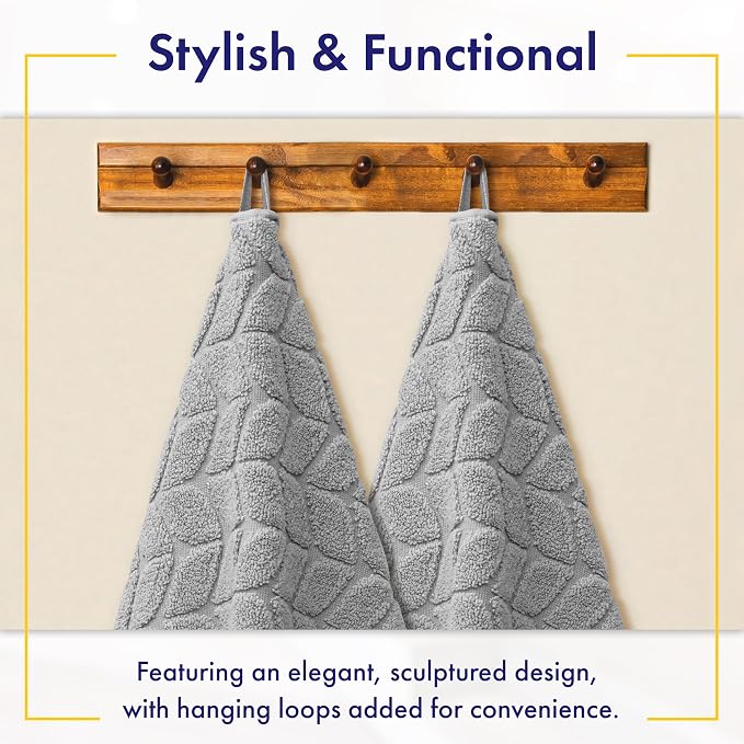 Alusa Home Ultra Soft & Stylish 700 GSM Luxury Bath Sheets | Pack of 2 | Extra Large 35x70 Inches | 100% Zero-Twist, Long-Staple Cotton | Remarkably Absorbent (Pewter Grey)