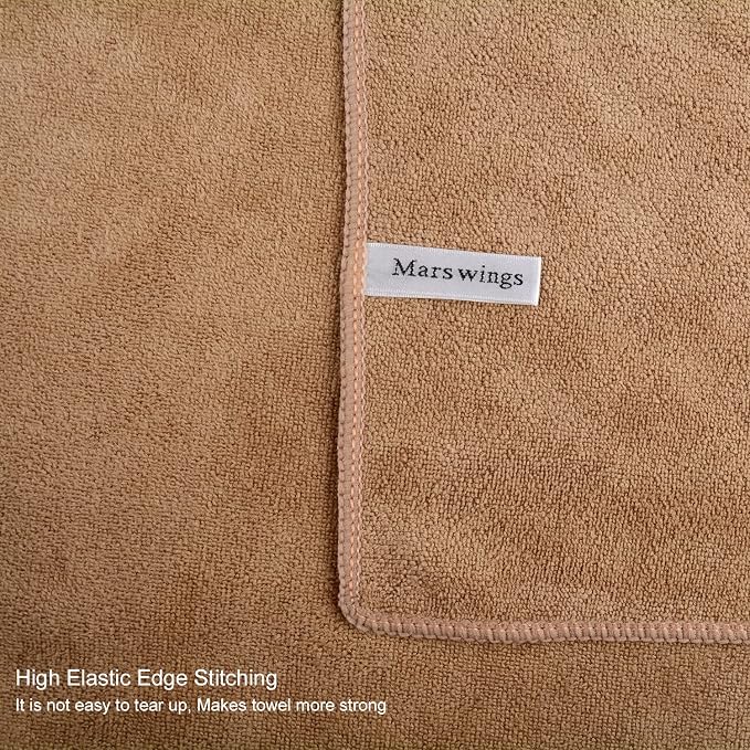 Oversized Microfiber Bath Towels (Bath Sheets), 2 Pack (32 x 71 Inch), Extra Large Super Absorbent, Quick Fast Dry, Soft Eco-Friendly Towels for Body, Bathroom, Travel (2PCS Camel)