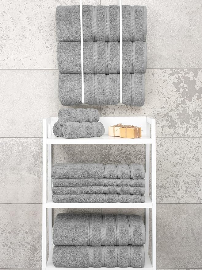 American Soft Linen 100% Cotton Luxury Turkish Towels, 4 PC Bath Towel Set | Soft Absorbent Quick Dry OEKO Tex Standard 100 Certificated Durable Machine Washable Breathable Premium Hotel Quality