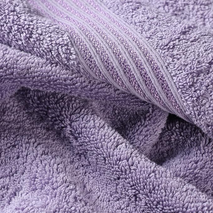Superior Egyptian Cotton 12-Piece Towel Set, Assorted Towels for Home Bathroom, Decor Essentials, Includes 4 Bath, 4 Hand, 4 Face Towels/Washcloths, Quick Dry, Absorbent, Royal Purple