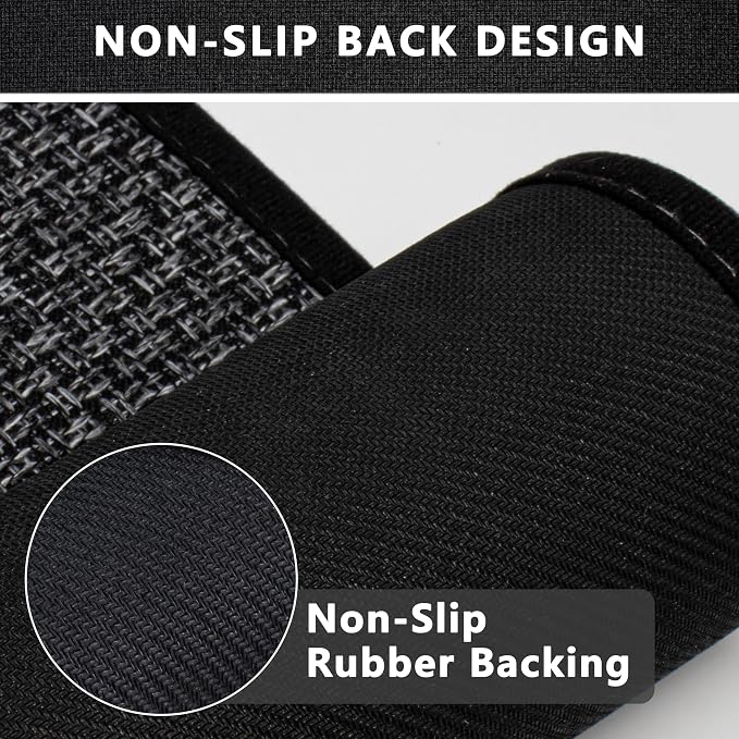 Long Bathroom Rugs Runner with Rubber-Backing, Braided Quick Dry Non Slip Bath Mat for Bathroom Floor Bathtub Sink, Woven Ultra Thin Door Mat, Machine Washable 17" x 47" Black&Grey