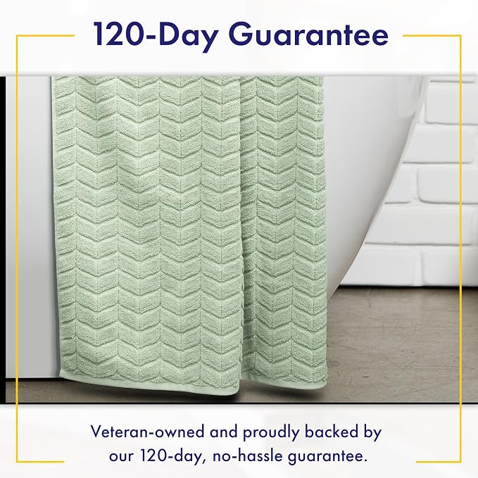 Alusa Home Ultra Soft & Stylish 700 GSM Luxury Bath Towels - 100% Zero-Twist, Long-Staple Cotton - Remarkably Absorbent & Quick Drying - 6 Piece Towel Set (Eucalyptus Green)