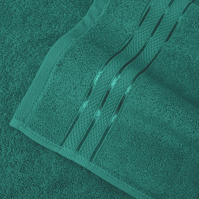 Elegant Comfort Three Line Popcorn Extra Large Luxury Bath Towel - 40" x 80" inch, Premium Hotel Spa Quality 1 Piece Oversized Bath Sheet 100% Turkish Cotton Super Soft Highly Absorbent, Teal Blue