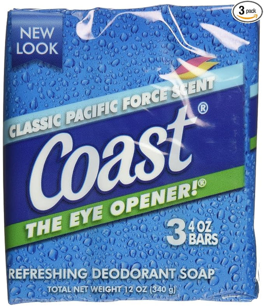 Coast Bath Bars Original Blue 3 Bar Soap, 12 oz