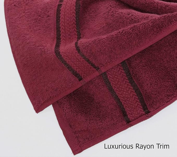 COTTON CRAFT Ultra Soft Bath Sheets - 2 Pack - 35 x 70 - Absorbent Quick Dry Everyday Luxury Hotel Bathroom Spa Gym Shower Beach Pool Travel Dorm -100% Ringspun Cotton - 580 GSM - Easy Care - Burgundy