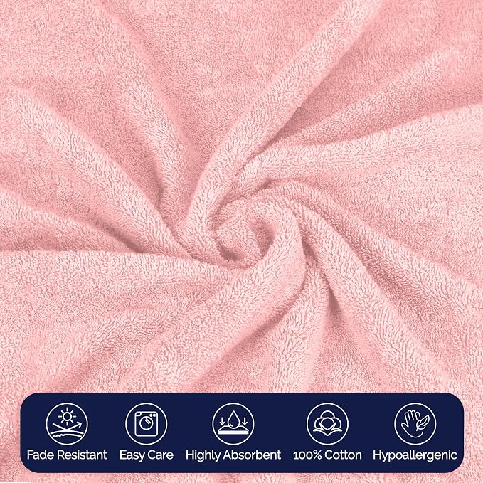 Elegant Comfort Premium Super Soft Highly Absorbent 1 Piece Oversized Bath Sheet - 40" x 80" inch, Luxurious Hotel Spa Quality 100% Turkish Cotton Extra Large Bath Towels for Adults, Dusty Rose