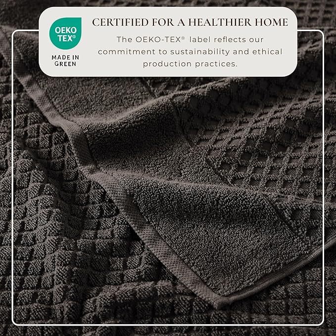 Great Bay Home Oversized Bath Sheets - 100% Cotton 2 Pack 68x35 Extra Large Towel - Absorbent, Durable, Quick-Dry Towels for Bathroom (Midnight)