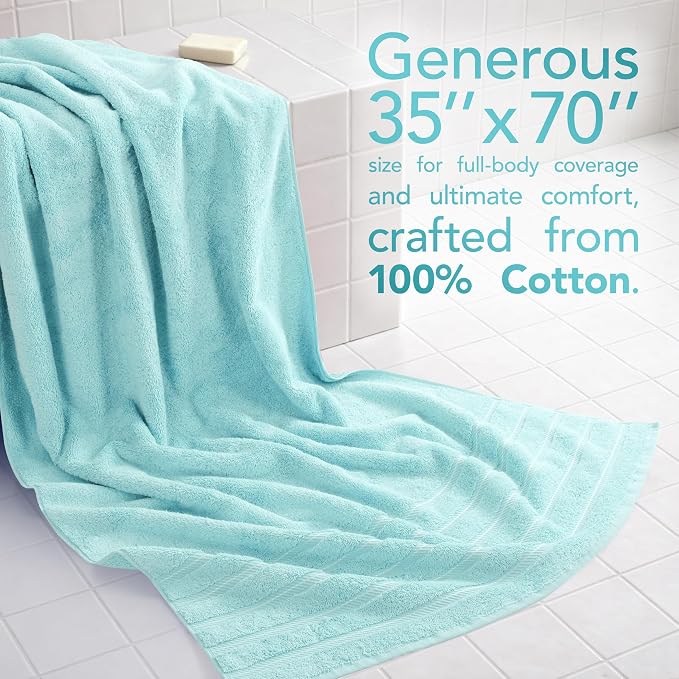 American Soft Linen 100% Cotton Luxury Turkish Towels, 35x70 XL Bath Sheet | Soft Absorbent Quick Dry OEKO Tex Standard 100 Certificated Durable Machine Washable Breathable Premium Hotel Quality