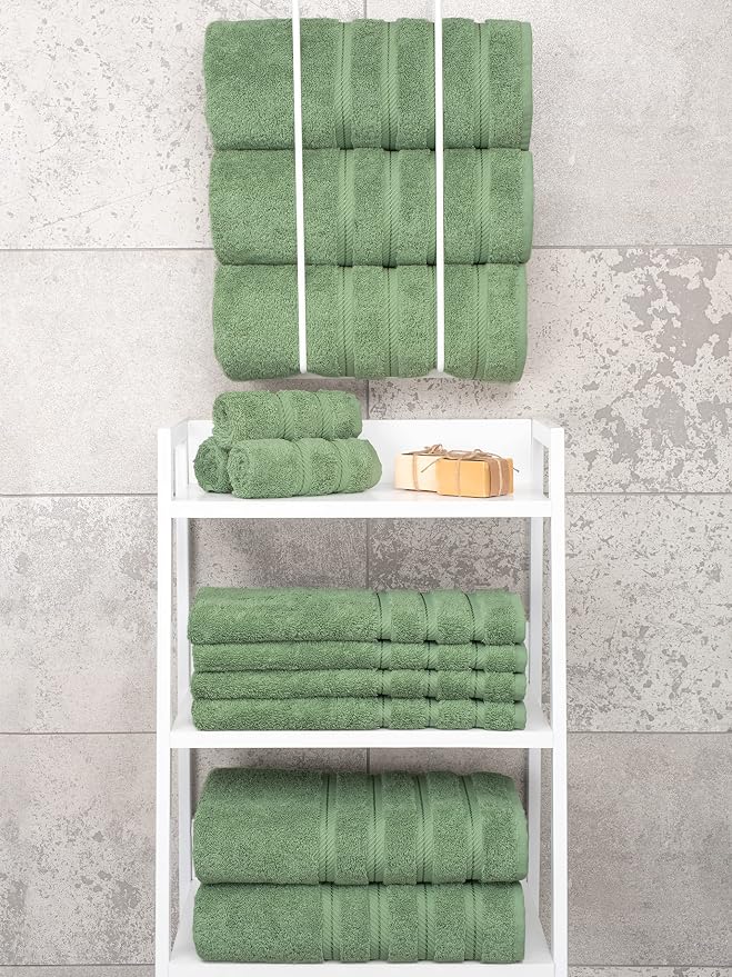 American Soft Linen 100% Cotton Luxury Turkish Towels, 4 PC Bath Towel Set | Soft Absorbent Quick Dry OEKO Tex Standard 100 Certificated Durable Machine Washable Breathable Premium Hotel Quality