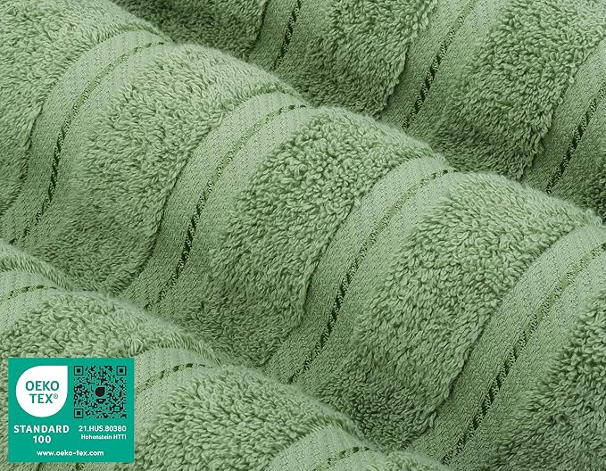 American Soft Linen 100% Cotton Luxury Turkish Towels, 6 Piece Towel Set | Soft Absorbent Quick Dry OEKO Tex Standard 100 Certificated Durable Machine Washable Breathable Premium Hotel Quality