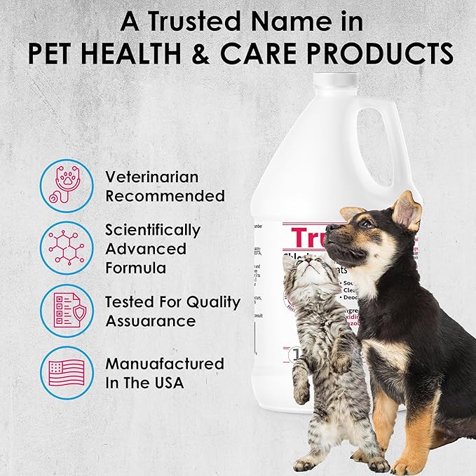 Truseb Chlorhexidine Shampoo for Dogs Cats & Horses with Aloe Vera - Medicated Dog ketoconazole Shampoo and Conditioner- Chlorhexidine for Dogs - Skin Irritation, Hot Spots, Redness Relief (1 Gallon)