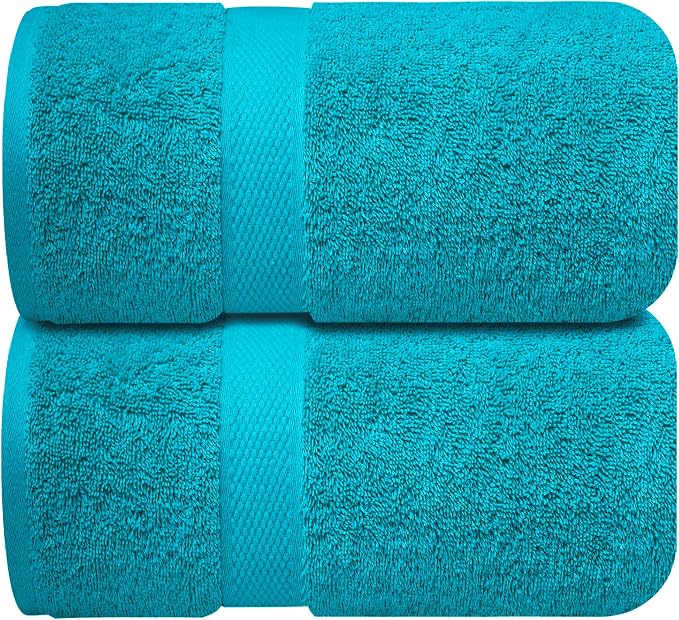 Infinitee Xclusives Jumbo Bath Sheets Towels for Adults – 600 GSM (35X70 Inches)– 100% Ring Spun Cotton, Soft and Absorbent Large Bath Towels for Bathroom (Pack of 2)