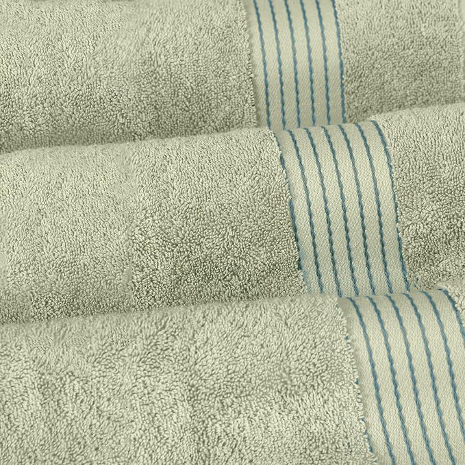 Elegant Comfort Premium Turkish Cotton 4 Pack Hand Towel Set - 16 x 28 inch, Luxurious Hotel Spa Quality 100% Turkish Cotton 4PC Hand Towel Set - Highly Absorbent - Soft Bathroom Towels, Mint Green