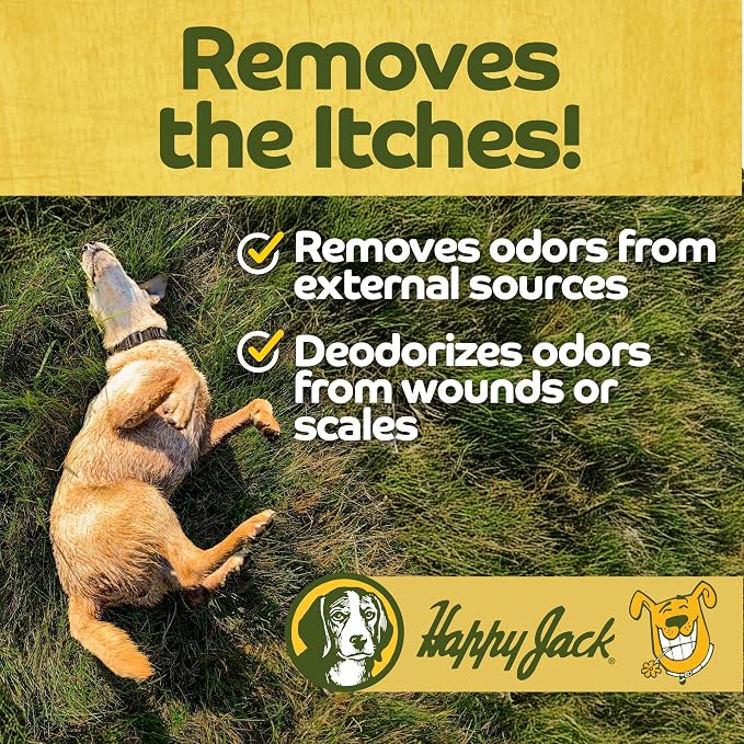 Happy Jack Dog Itch Relief Shampoo & Medicated Treatment, 16 oz | Stops Itching, Scratching & Gnawing Fast, Soothes Flea Bites & Allergies, Skin & Coat Care