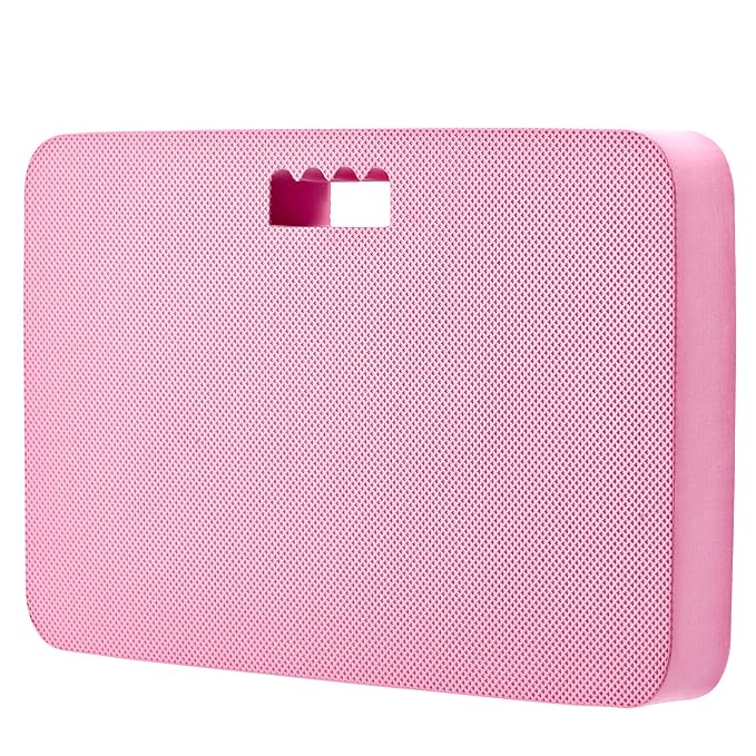 Baby Bath Kneeler, Extra Thick Kneeling Pad for Bathing Babies, Soft Foam Cushioning for Knee, 1.5" Thick Non-Slip, Fast-Drying,Gardening, Bathing Baby, Workout Supplies-Pink