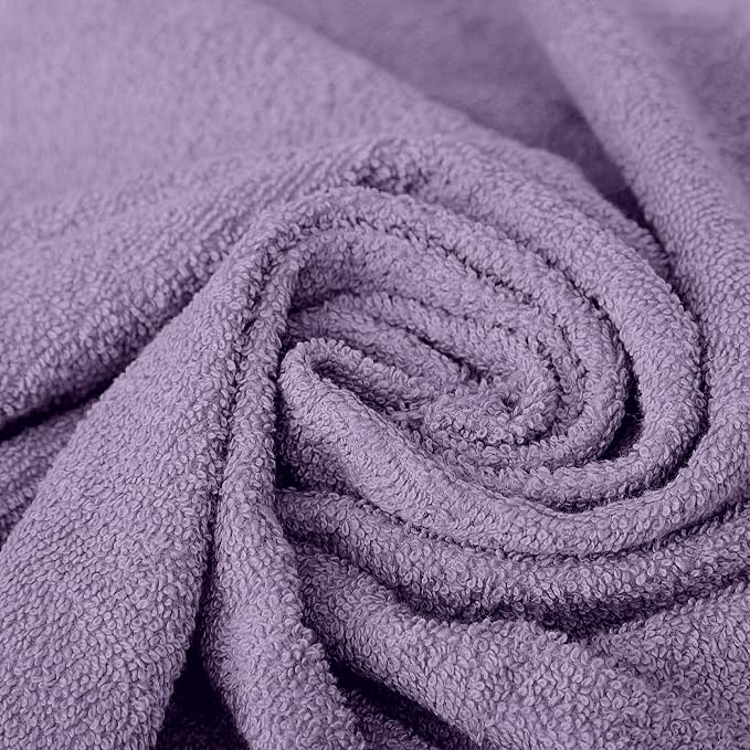 Personalized Passion 2-Pack Towels Set with Custom Embroidered Text - 16"x27" Highly Absorbent & Super Soft Turkish Cotton Hand Towels for Bathroom, Spa, Gym, Pool and Hotels - Lavender