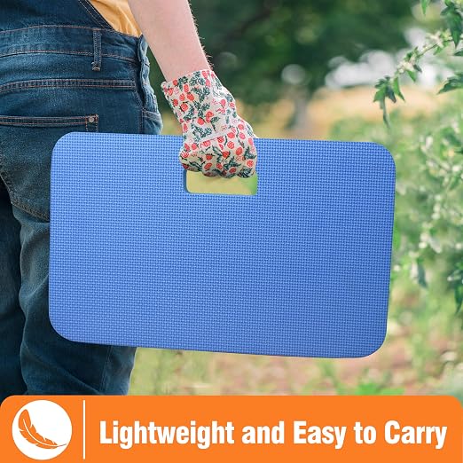 Gardzen Extra Thick Garden Kneeling Pad, EVA Foam Kneeler Pad for Gardening, Baby Bath, Yoga, Pilates, Exercise, 18" x 11" x 1.5", Blue