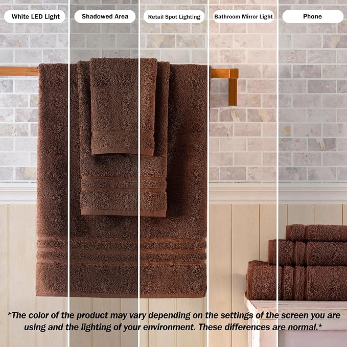 Hawmam Linen Jumbo Large Bath Sheets Towels 2 Pack Soft and Absorbent, Premium Quality 100% Cotton Towels (Brown, Bath Sheet)