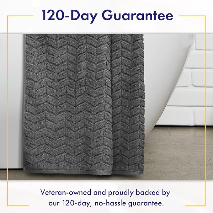 Alusa Home Ultra Soft & Stylish 700 GSM Luxury Bath Sheets | Pack of 2 | Extra Large 35x70 Inches | 100% Zero-Twist, Long-Staple Cotton | Remarkably Absorbent (Granite Grey)