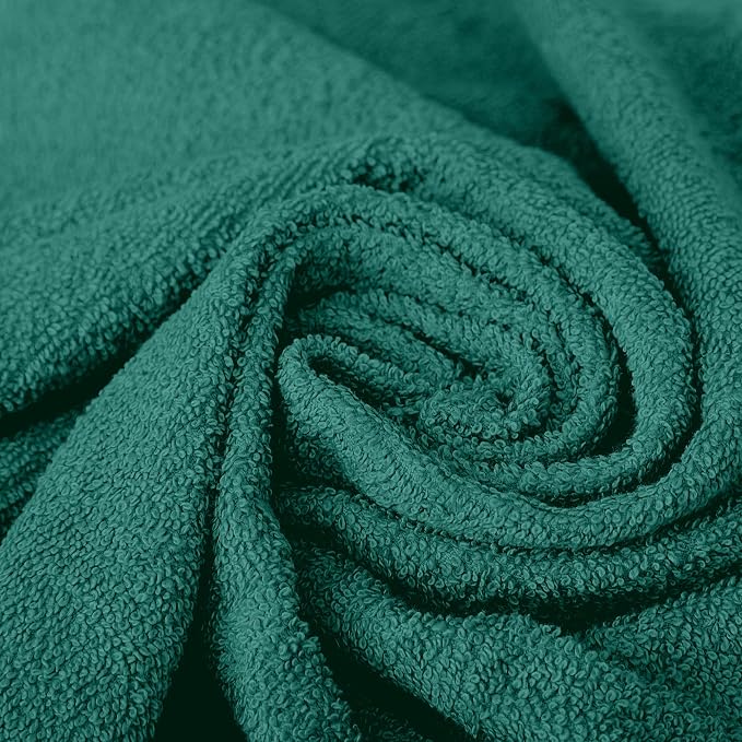 Personalized Towels Set with Embroidered Text - 2 Pack Highly Absorbent & Super Soft Turkish Cotton Towels Washcloths for Bathroom, Kitchen, Gym and Hotels - 13"x13" Aqua Towel Set