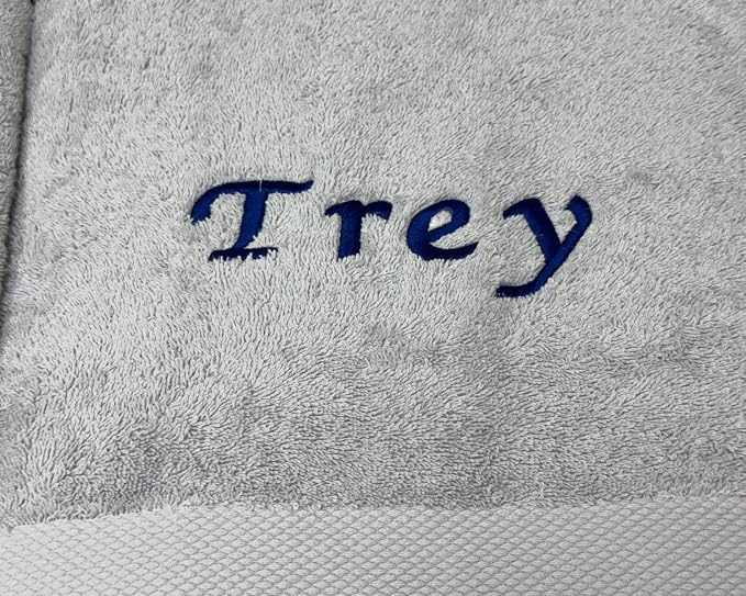 Personalized Towel - 12x12 inch Wash Towels Pack of 2 - Baby Towel - Super Soft Absorbent and Organic Turkish Cotton - Customized Turkish Bath Towel (Silver, Wash Towels - Set of 2)