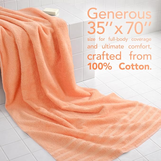 American Soft Linen 100% Cotton Luxury Turkish Towels, 35x70 XL Bath Sheet | Soft Absorbent Quick Dry OEKO Tex Standard 100 Certificated Durable Machine Washable Breathable Premium Hotel Quality