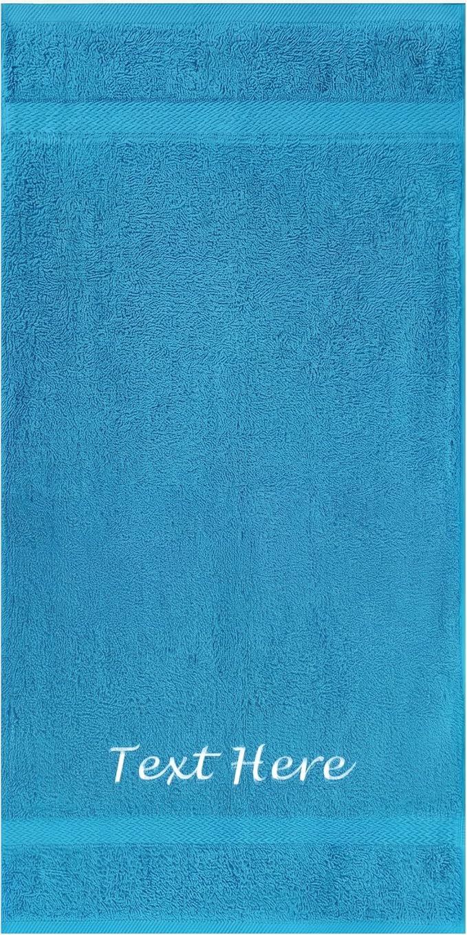 Personalized Bath Sheets Towels for Adults 30"x60" - Highly Absorbent & Super Soft Turkish Cotton Bath Towels for Bathroom, Gym and Hotels - Extra Large Bath Towels - Turquoise Bath Sheet