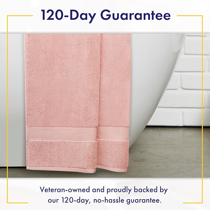 Alusa Home 100% Organic Luxury Bath Sheets - GOTS Certified - Extra Large 35x70 Inches (Pack of 2) Zero-Twist, Long-Staple Cotton Bath Sheet Set (Blush Pink)