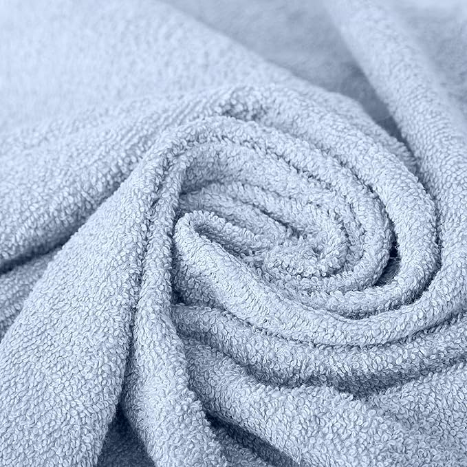Personalized Passion 2-Pack Towels Set with Custom Embroidered Text - 16"x27" Highly Absorbent & Super Soft Turkish Cotton Hand Towels for Bathroom, Spa, Gym, Pool and Hotels - Sky Blue